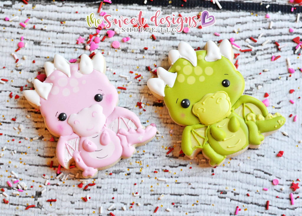 Cookie Cutters - Cute Dragon - Cookie Cutter - The Sweet Designs Shoppe - - ALL, Animal, Cookie Cutter, dino, dinosaur, Dinosaurs, kid, kids, Kids / Fantasy, prehistoric, Promocode, Valentine, Valentines