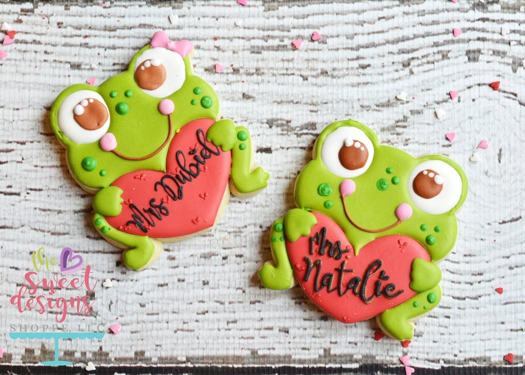 Cookie Cutters - Cute Frog With Heart v2- Cookie Cutter - The Sweet Designs Shoppe - - ALL, Animal, Cookie Cutter, Love, Miscelaneous, Plaque, Promocode, valentine, Valentines