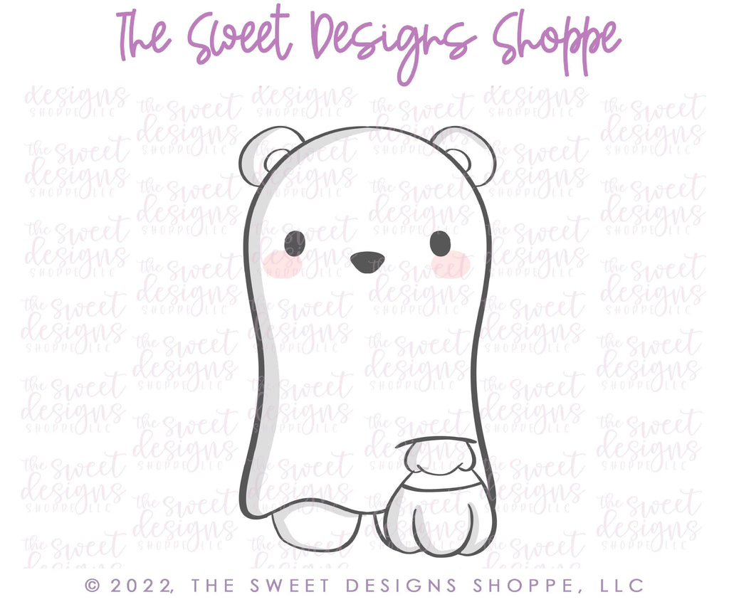 Cookie Cutters - Cute Ghost Bear - Cookie Cutter - The Sweet Designs Shoppe - - ALL, Animal, Animals, Cookie Cutter, halloween, Promocode