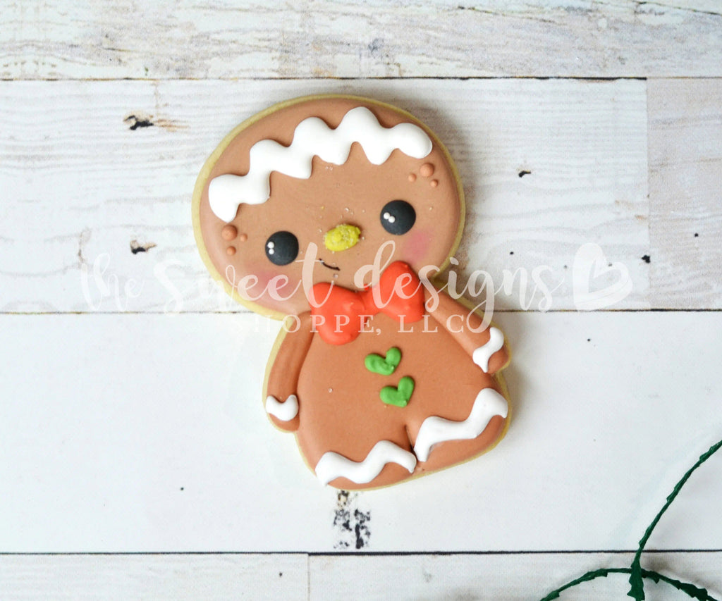 Cookie Cutters - Cute Gingerboy / Snowman 2018 - Cookie Cutter - The Sweet Designs Shoppe - - 2018, ALL, Christmas, Christmas / Winter, Cookie Cutter, Ginger boy, Ginger bread, Ginger girl, Gingerbread, Promocode, Snow, Snowman, Winter