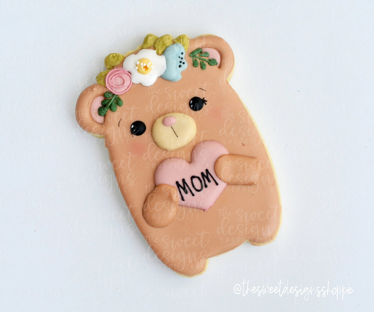 Cookie Cutters - Cute Girl Bear - Cookie Cutter - The Sweet Designs Shoppe - TSDS - - ALL,Animal,Animals,Cookie Cutter,mom,mother,Mothers Day,Promocode,STL,Valentine,Valentines,Valentines couples