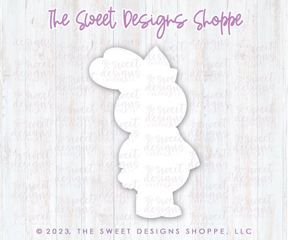 Cookie Cutters - Cute Girl Standing Bunny - Cookie Cutter - The Sweet Designs Shoppe - TSDS - - ALL,Animal,Animals,Animals and Insects,Bunny,Cookie Cutter,easter,Easter / Spring,Promocode,STL