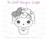 Cookie Cutters - Cute Girly Lamb- Cookie Cutter - The Sweet Designs Shoppe - TSDS - - ALL,Animal,Animals,Animals and Insects,Cookie Cutter,Easter,Easter / Spring,Lady Milk Stache,Lady MilkStache,LadyMilkStache,Lamb,Promocode,STL
