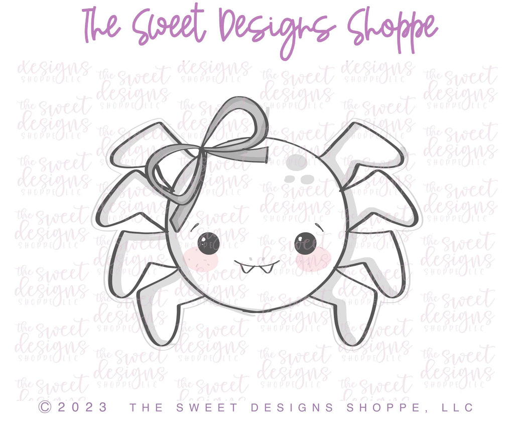 Cookie Cutters - Cute Girly Spider - Cookie Cutter - Sweet Designs Shoppe - - ALL, Animal, Cookie Cutter, Fall / Halloween, halloween, Promocode, Spider