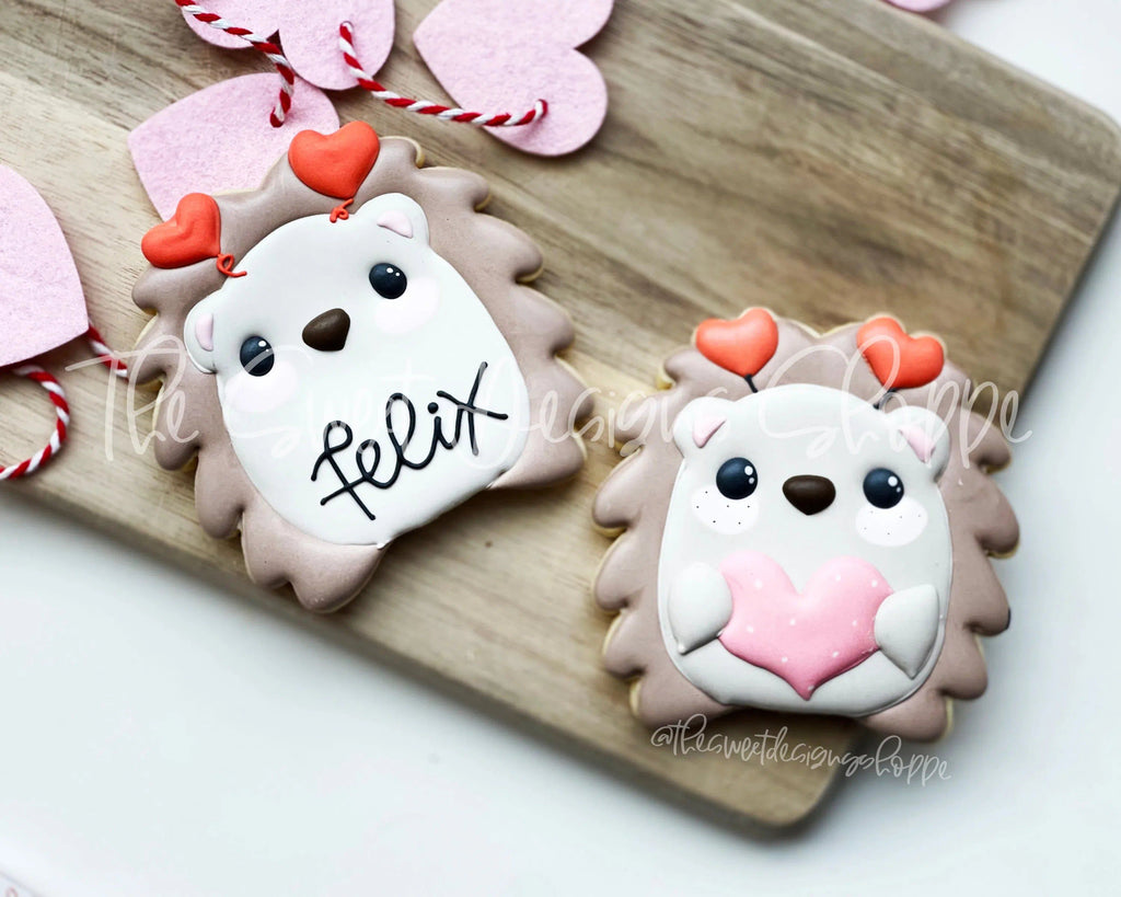 Cookie Cutters - Cute Hedgehog with Heart Headband - Cookie Cutter - The Sweet Designs Shoppe - - ALL, Animal, Animals, Cookie Cutter, kids, Outdoors, Promocode, valentine, valentines, Woodland