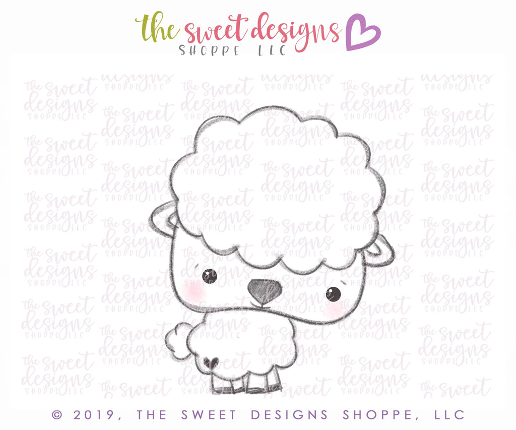 Cookie Cutters - Cute Lamb 2019 - Cookie Cutter - Sweet Designs Shoppe - - ALL, Animal, Barn, Cookie Cutter, Farm, Promocode