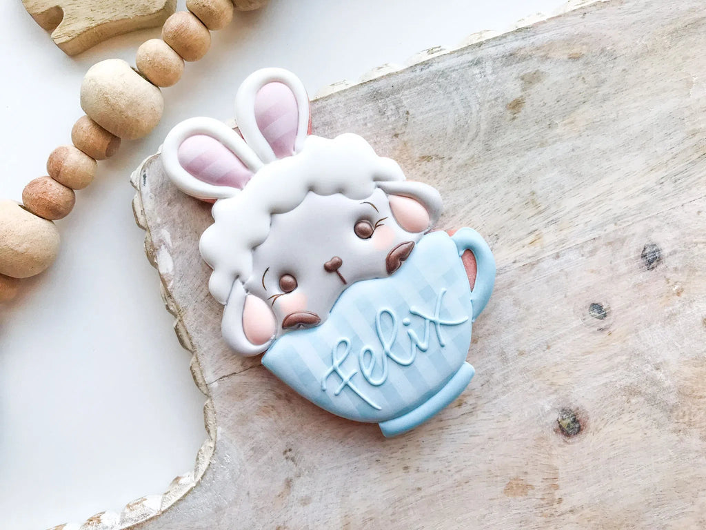 Cookie Cutters - Cute Lamb in Mug - Cookie Cutter - Sweet Designs Shoppe - - ALL, Animal, Animals, Animals and Insects, Cookie Cutter, easter, Easter / Spring, mug, mugs, Promocode