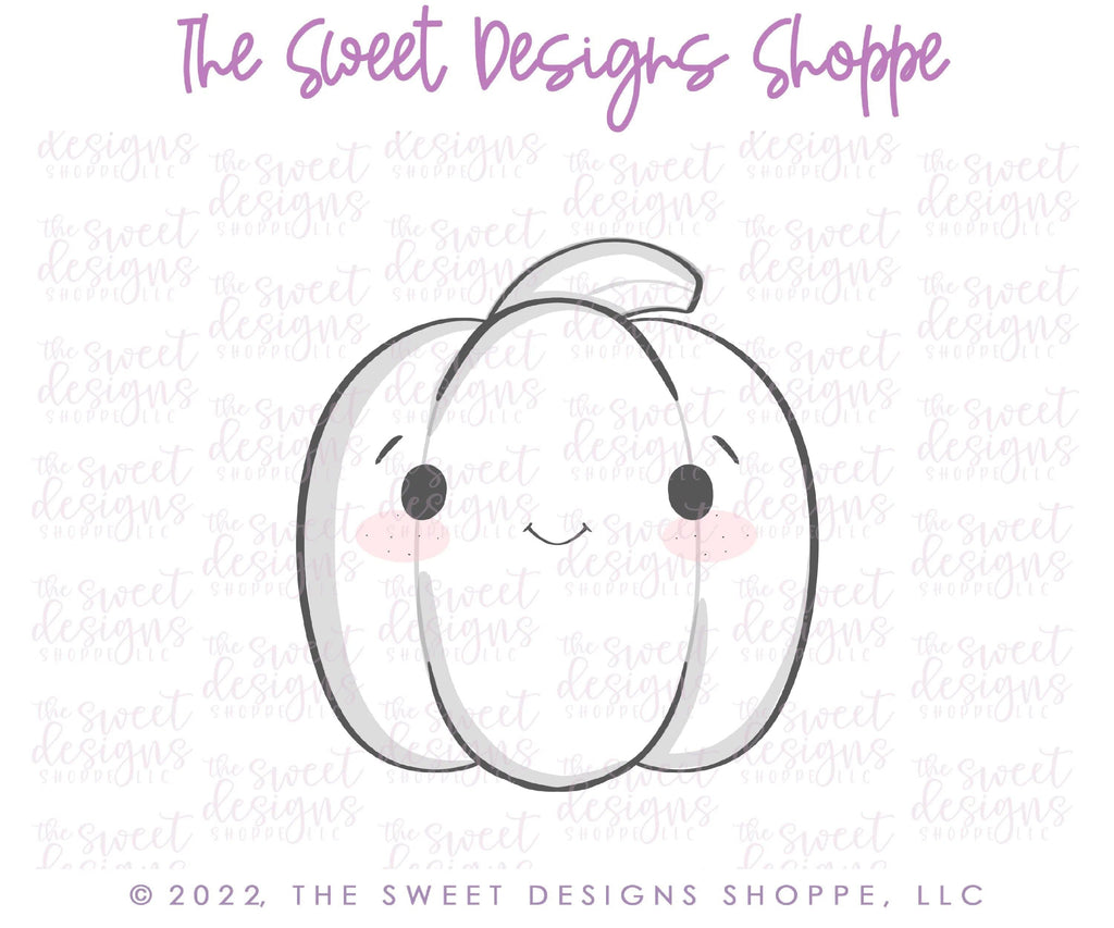 Cookie Cutters - Cute Little Pumpkin - Cookie Cutter - The Sweet Designs Shoppe - - ALL, Autumn, Cookie Cutter, Fall, Fall / Halloween, Fall / Thanksgiving, Fruits and Vegetables, Halloween, Promocode, Pumpkin, thanksgiving