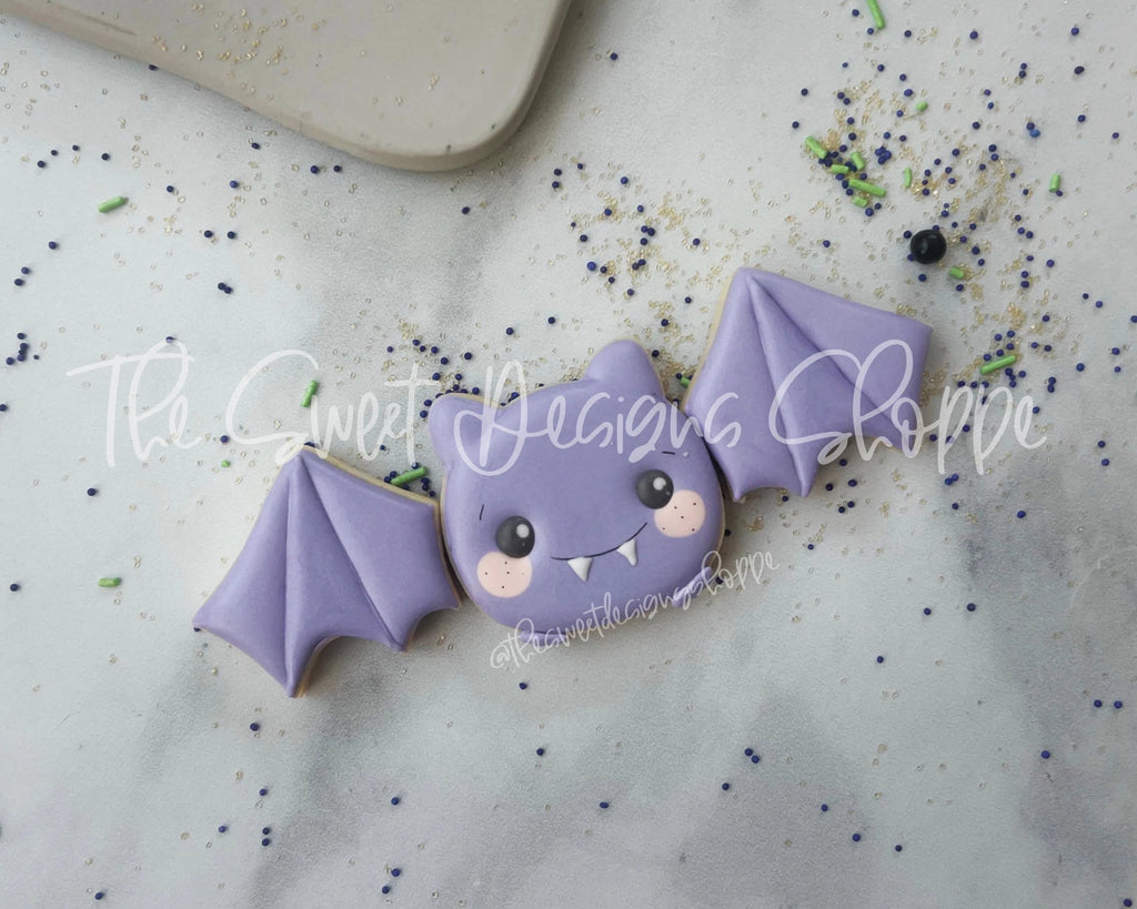 Cookie Cutters - Cute Mini Bat Set - 2 Piece Set - Cookie Cutters - Sweet Designs Shoppe - Set of 2 - Assembled Size ( 2" Tall x 5-7/8" Wide) - ALL, Animal, Animals, Animals and Insects, Cookie Cutter, halloween, Promocode, regular sets, set, sets