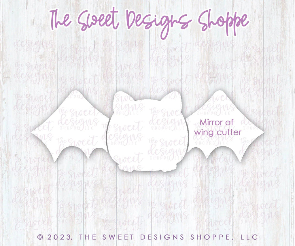 Cookie Cutters - Cute Mini Bat Set - 2 Piece Set - Cookie Cutters - The Sweet Designs Shoppe - Set of 2 - Assembled Size ( 2" Tall x 5-7/8" Wide) - ALL, Animal, Animals, Animals and Insects, Cookie Cutter, halloween, Promocode, regular sets, set, sets