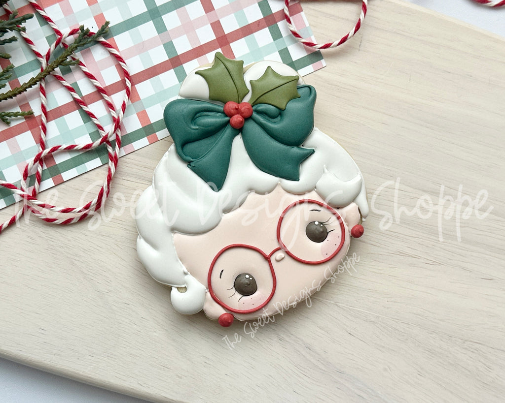 Cookie Cutters - Cute Mrs. Claus Face - Cookie Cutter - The Sweet Designs Shoppe - TSDS - - ALL,Christmas,Christmas / Winter,claus,Cookie Cutter,Mrs Claus,MrsClaus,new,Promocode,STL