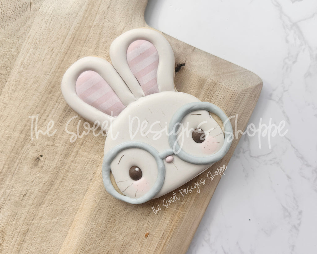 Cookie Cutters - Cute Nerdy Bunny Face - Cookie Cutter - The Sweet Designs Shoppe - TSDS - - ALL,Animal,Animals,Animals and Insects,Cookie Cutter,cute nerdy bunny face,cutest bunny face,Easter,Easter / Spring,easter basket,Promocode,STL