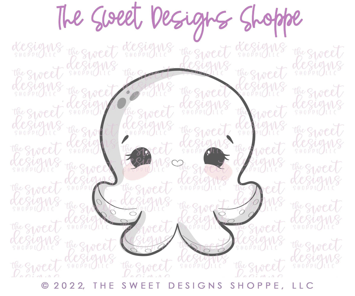 Cookie Cutters - Cute Octopus - Cookie Cutter - The Sweet Designs Shoppe - TSDS - - ALL,Animal,Animals,Cookie Cutter,Lady Milk Stache,Lady MilkStache,LadyMilkStache,ocean,Promocode,sea,STL,Summer,under the sea