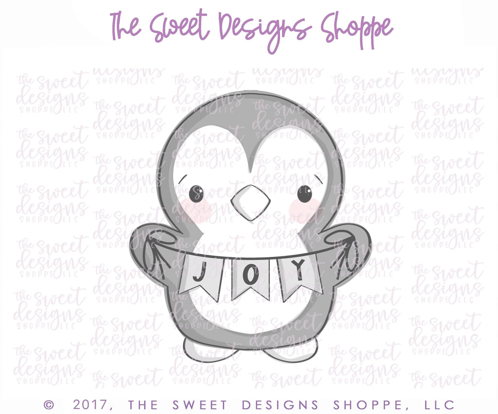 Cookie Cutters - Cute Penguin v2- Cookie Cutter - Sweet Designs Shoppe - - ALL, Animal, Chick, Christmas, Christmas / Winter, Cookie Cutter, Farm, Promocode