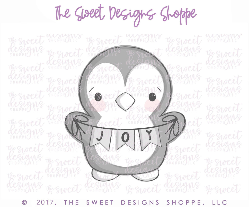 Cookie Cutters - Cute Penguin v2- Cookie Cutter - The Sweet Designs Shoppe - - ALL, Animal, Chick, Christmas, Christmas / Winter, Cookie Cutter, Farm, Promocode