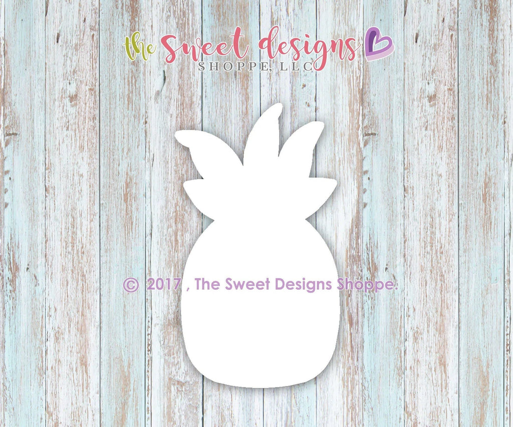 Cookie Cutters - Cute Pineapple v2- Cookie Cutter - The Sweet Designs Shoppe - TSDS - - ALL,Cookie Cutter,Food,Food & Beverages,fruit,fruits,Luau,Party,Promocode,summer