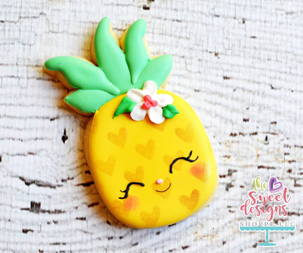 Cookie Cutters - Cute Pineapple v2- Cookie Cutter - The Sweet Designs Shoppe - - ALL, Cookie Cutter, Food, Food & Beverages, fruit, fruits, Luau, Party, Promocode, summer