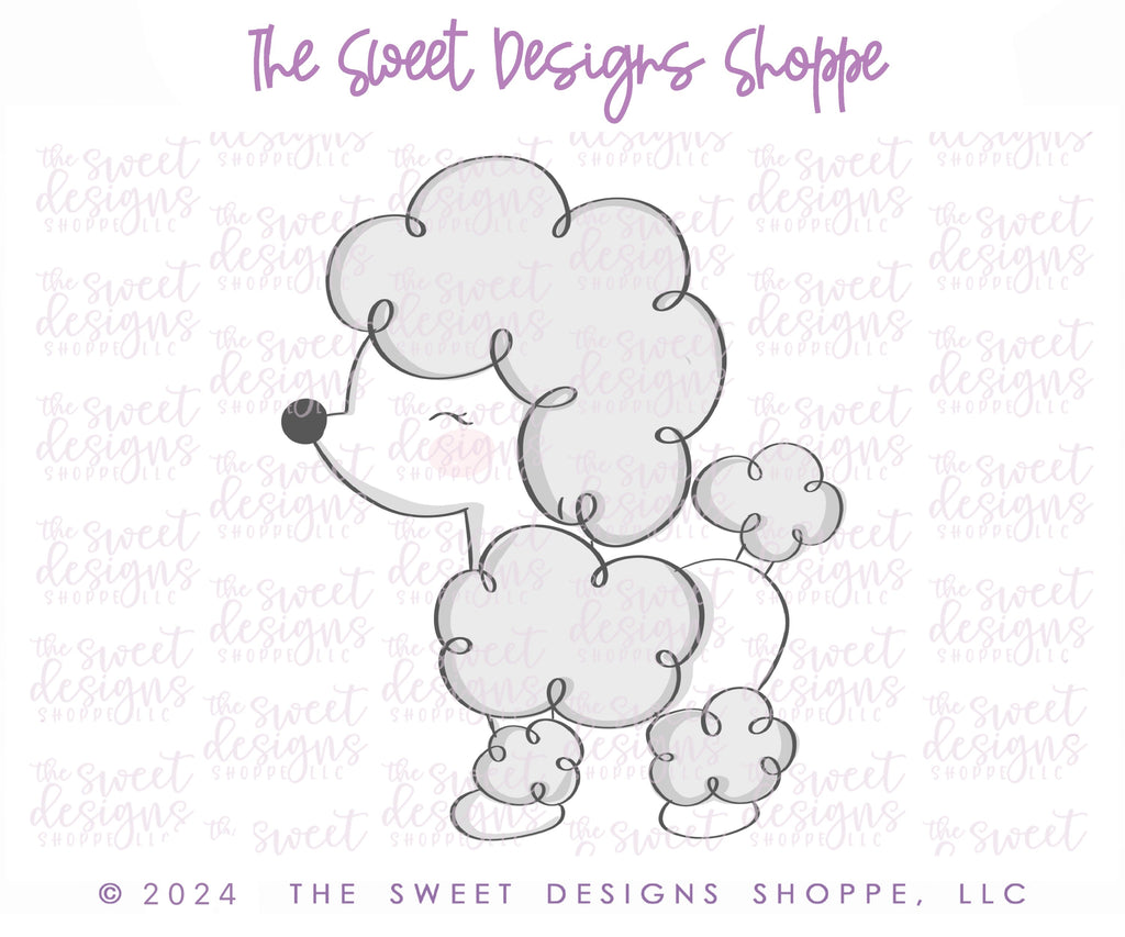 Cookie Cutters - Cute Poodle - Cookie Cutter - The Sweet Designs Shoppe - - ALL, Cookie Cutter, lollipop, marshamallow, Marshmallow Lollipop, new, Promocode, STL, Sweet, Sweets, valentine, Valentines