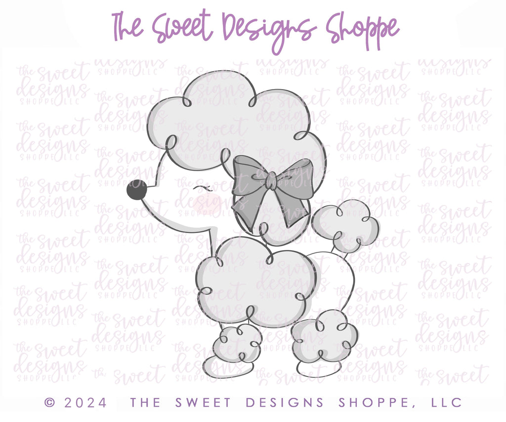 Cookie Cutters - Cute Poodle - Cookie Cutter - The Sweet Designs Shoppe - - ALL, Cookie Cutter, lollipop, marshamallow, Marshmallow Lollipop, new, Promocode, STL, Sweet, Sweets, valentine, Valentines