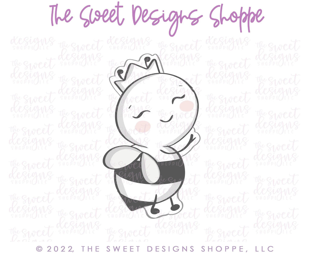 Cookie Cutters - Cute Queen Bee - Cookie Cutter - The Sweet Designs Shoppe - TSDS - - ALL,Animal,Animals,Animals and Insects,Cookie Cutter,MOM,mother,Mothers Day,Promocode,teacher,teacher appreciation