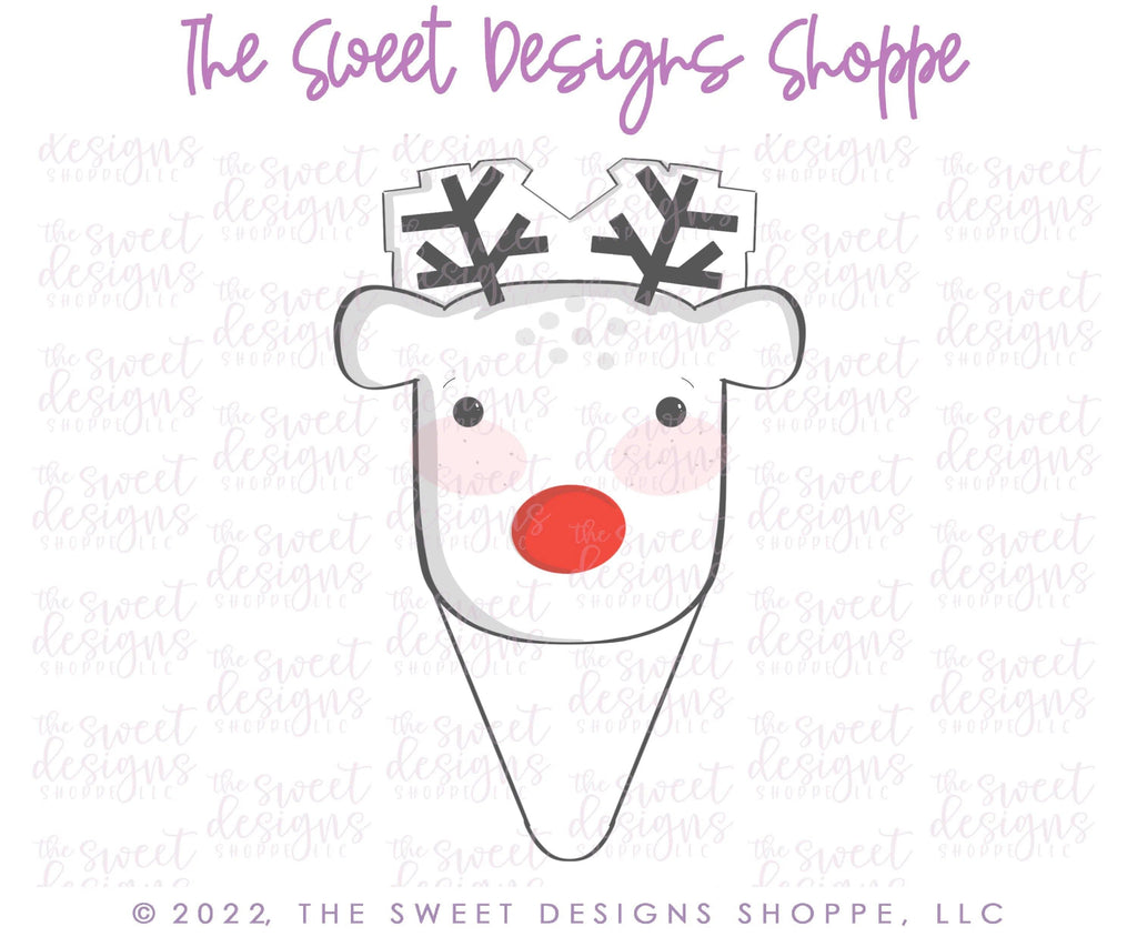 Cookie Cutters - Cute Reindeer Slice with Santa Platter (8.5" diameter) Set (Set of 2) - Cookie Cutters - The Sweet Designs Shoppe - TSDS - - ALL,Christmas,Christmas / Winter,Christmas Cookies,Cookie Cutter,Food and Beverage,Food beverages,Mini Set,Mini Sets,platter,Promocode,regular sets,Set,sets,STL