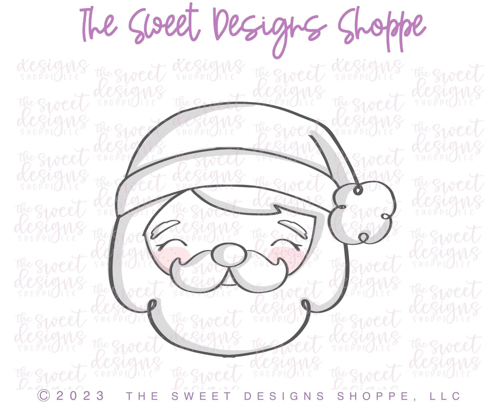 Cookie Cutters - Cute Santa Face - Cookie Cutter - The Sweet Designs Shoppe - - 2018, ALL, Christmas, Christmas / Winter, Cookie Cutter, Face, Promocode, Santa Claus, Winter