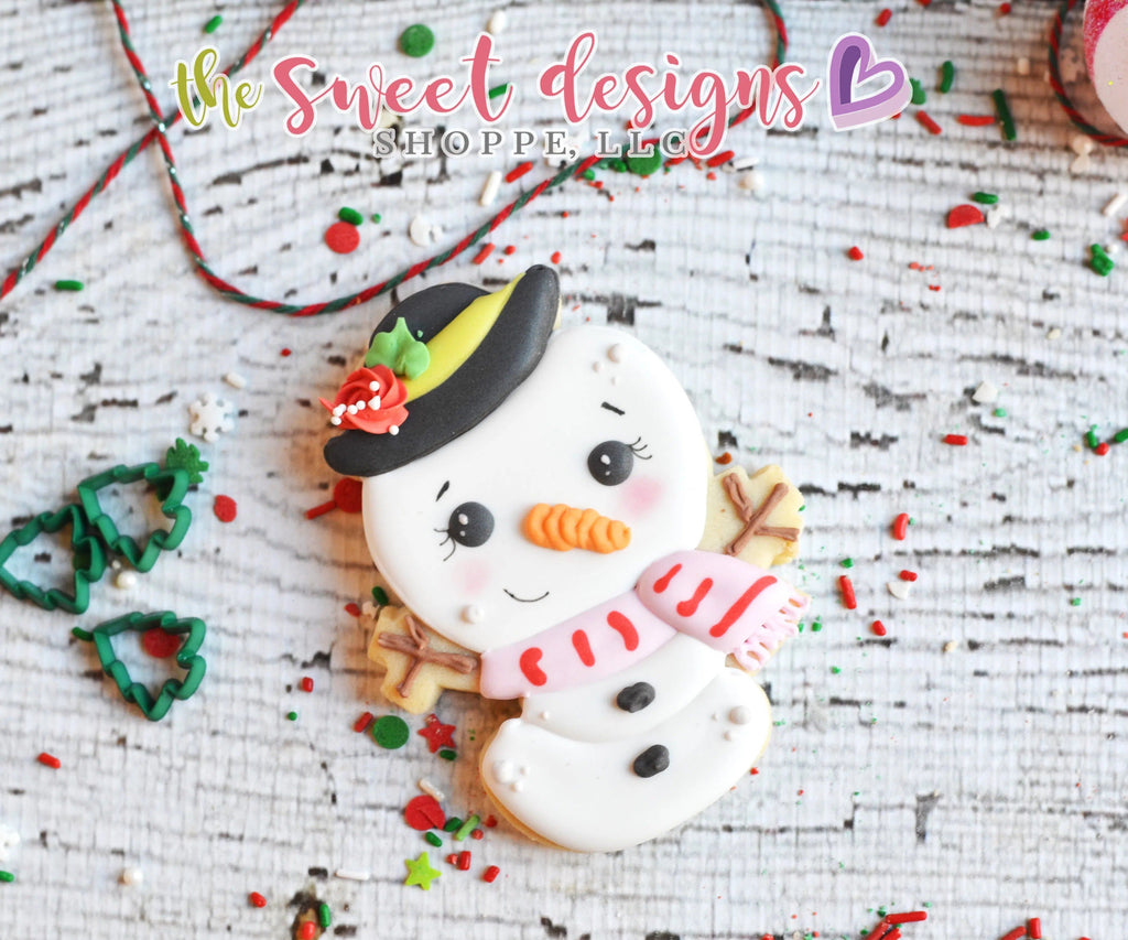 Cookie Cutters - Cute Snowgirl v3- Cookie Cutter - The Sweet Designs Shoppe - TSDS - - ALL,Christmas,Christmas / Winter,Cookie Cutter,Frosty,Promocode,Snow,STL,Winter
