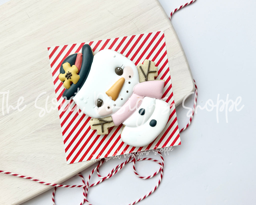 Cookie Cutters - Cute Snowgirl v3- Cookie Cutter - The Sweet Designs Shoppe - TSDS - - ALL,Christmas,Christmas / Winter,Cookie Cutter,Frosty,Promocode,Snow,STL,Winter