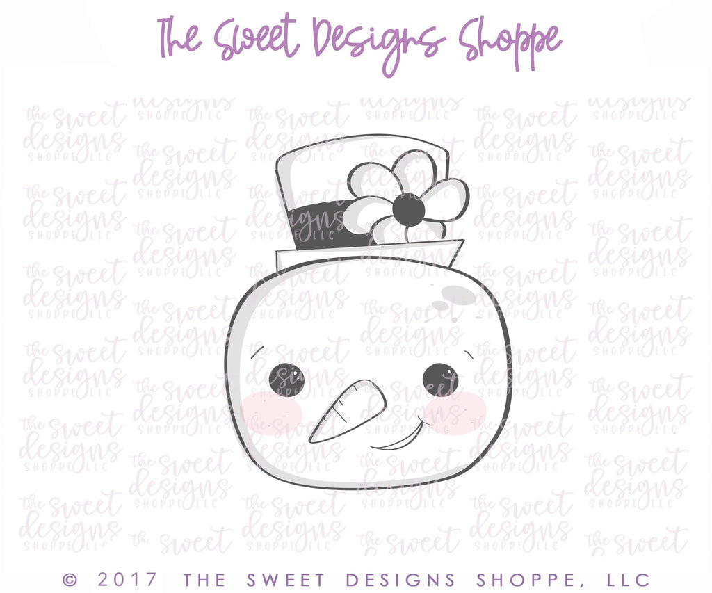 Cookie Cutters - Cute Snowman Face V2- Cookie Cutter - Sweet Designs Shoppe - - ALL, Christmas, Christmas / Winter, Cookie Cutter, Promocode, Snow, Winter