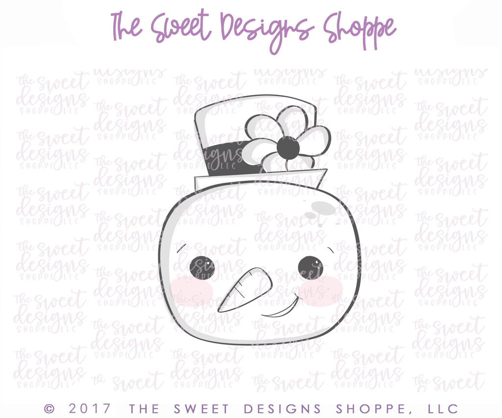 Cookie Cutters - Cute Snowman Face V2- Cookie Cutter - The Sweet Designs Shoppe - TSDS - - ALL,Christmas,Christmas / Winter,Cookie Cutter,Frosty,Promocode,Snow,Winter