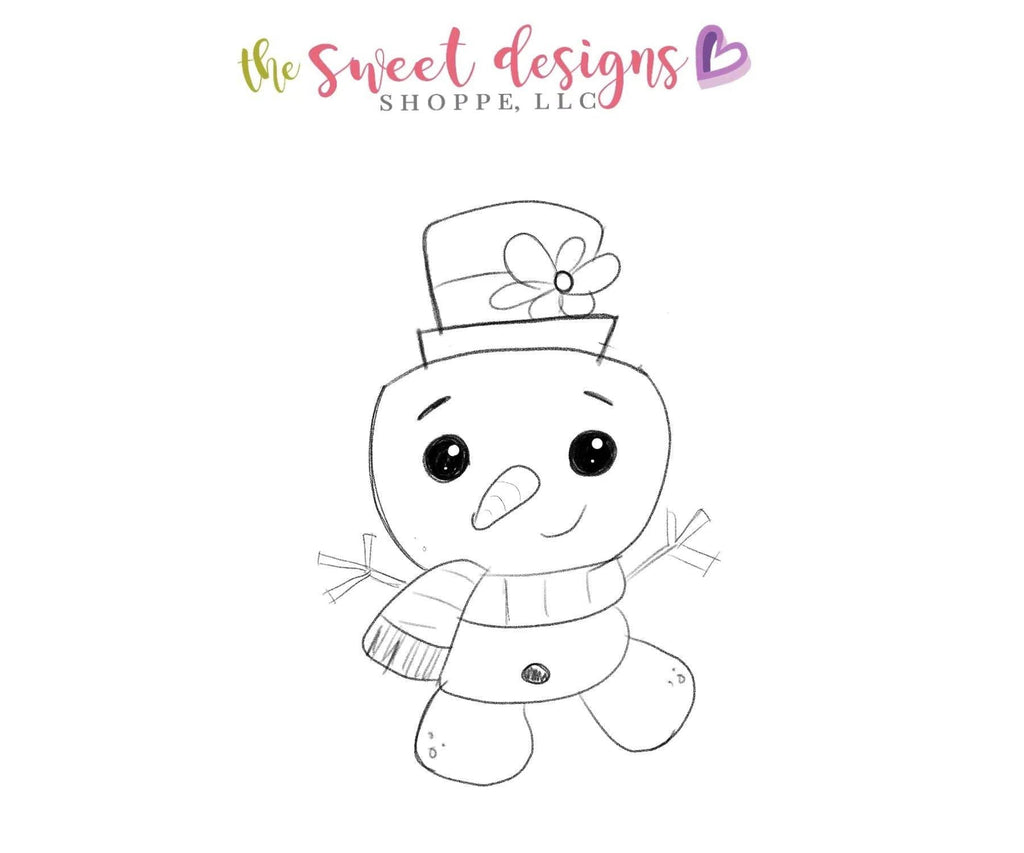 Cookie Cutters - Cute Snowman V2 - Cookie Cutter - The Sweet Designs Shoppe - - ALL, Christmas, Christmas / Winter, Cookie Cutter, Frosty, Promocode, Snow, Winter