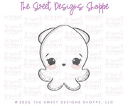 Cookie Cutters - Cute Squid - Cookie Cutter - The Sweet Designs Shoppe - TSDS - - ALL,Animal,Animals,Cookie Cutter,Lady Milk Stache,Lady MilkStache,LadyMilkStache,ocean,Promocode,sea,STL,Summer,under the sea