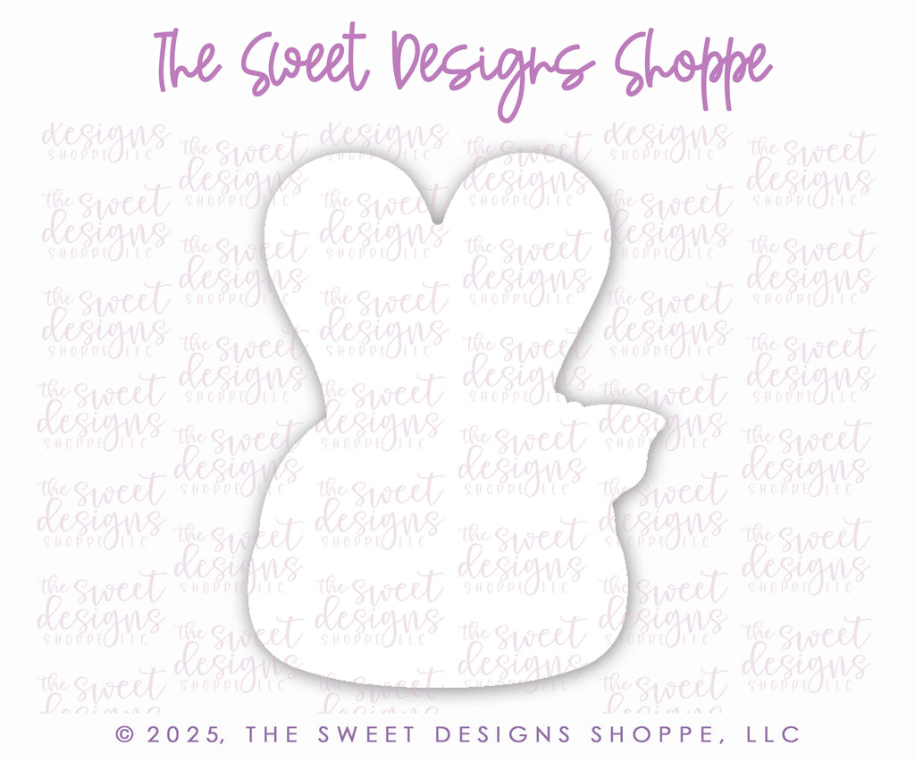 Cookie Cutters - Cutest Bunny Face Couple Set - Set of 2 - Cookie Cutters - The Sweet Designs Shoppe - TSDS - - ALL,Animal,Animals,Cookie Cutter,Easter,Easter / Spring,Mini Set,Mini Sets,Promocode,regular sets,set,STL