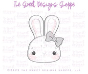Cookie Cutters - Cutest Bunny Face with Bow - Cookie Cutter - The Sweet Designs Shoppe - TSDS - - ALL,Animal,Animals,Animals and Insects,basket,bunny girl with bow,Bunny plaque,Cookie Cutter,cutest bunny Face with bow,Easter,Easter / Spring,easter basket,gils bunny,Nature,Nest,Promocode,STL