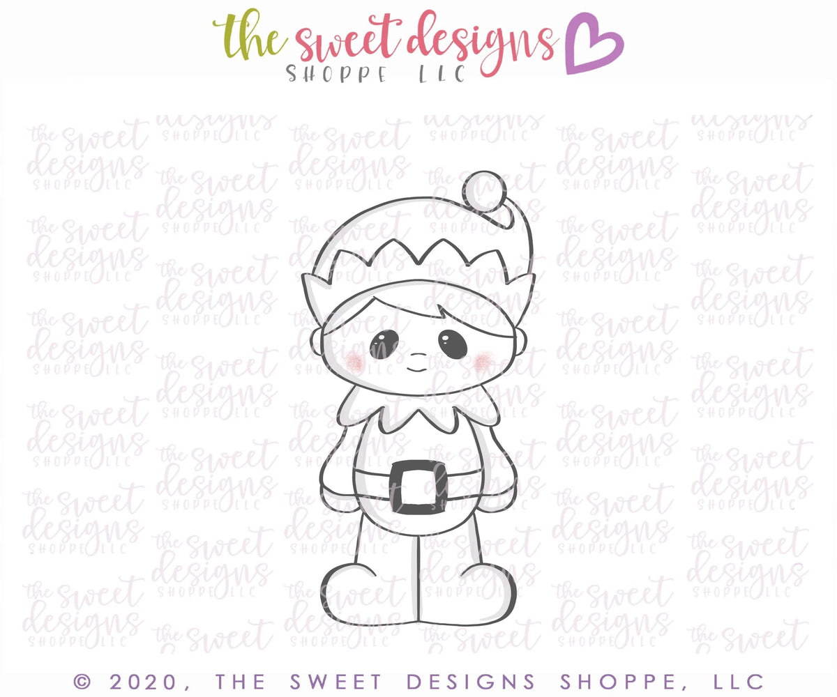 Cookie Cutters - Cutie Elf - Cookie Cutter - The Sweet Designs Shoppe - TSDS - - ALL,baby toys,Christmas,Christmas / Winter,Christmas Cookies,Cookie Cutter,flour&faith,flourandfaith,Promocode,STL