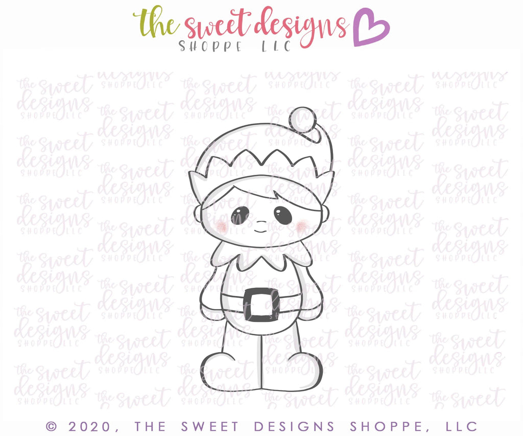 Cookie Cutters - Cutie Elf - Cookie Cutter - The Sweet Designs Shoppe - TSDS - - ALL,baby toys,Christmas,Christmas / Winter,Christmas Cookies,Cookie Cutter,flour&faith,flourandfaith,Promocode