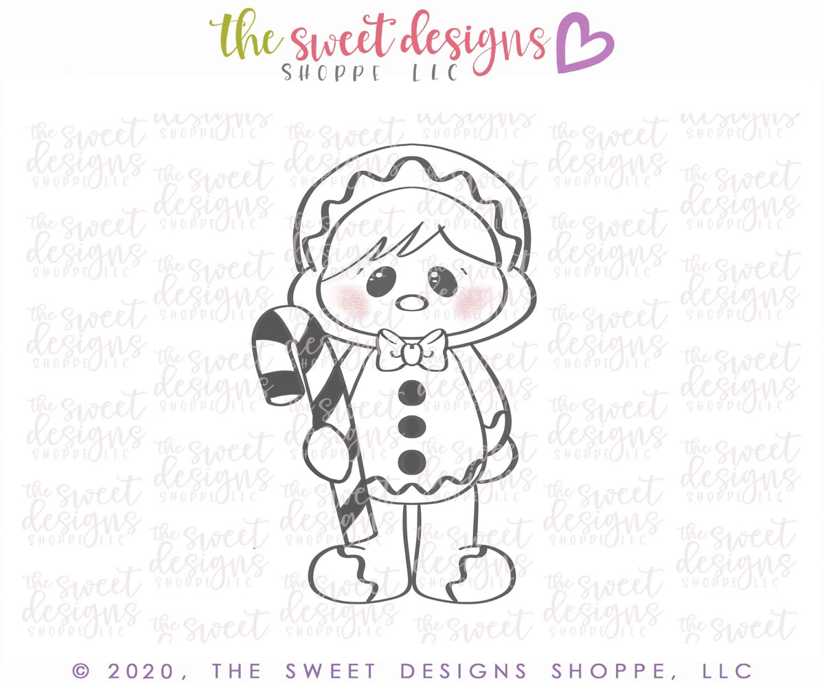 Cookie Cutters - Cutie Gingerboy - Cookie Cutter - The Sweet Designs Shoppe - TSDS - - ALL,Baby / Kids,Christmas,Christmas / Winter,Christmas Cookies,Cookie Cutter,flour&faith,flourandfaith,Ginger bread,Gingerbread,kid,kids,Kids / Fantasy,Promocode,STL