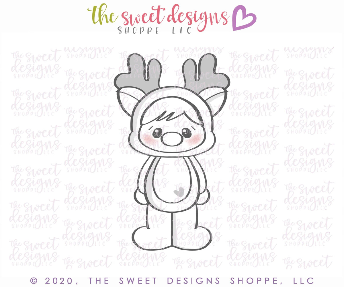Cookie Cutters - Cutie Rudolph - Cookie Cutter - The Sweet Designs Shoppe - TSDS - - ALL,Christmas,Christmas / Winter,Christmas Cookies,Cookie Cutter,flour&faith,flourandfaith,kids,Promocode,Reindeer,STL
