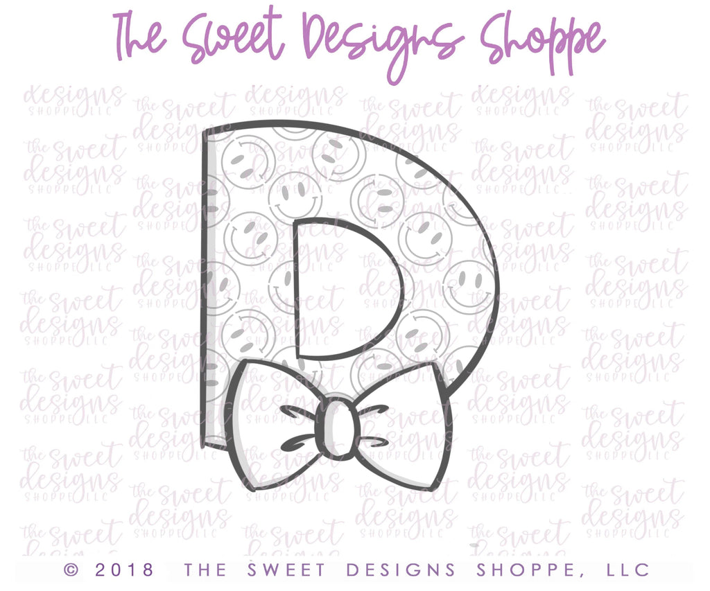 Cookie Cutters - D Bowtie - Cutter - Sweet Designs Shoppe - - ALL, Cookie Cutter, Dad, father's day, Fonts, mother, Mothers Day, Promocode