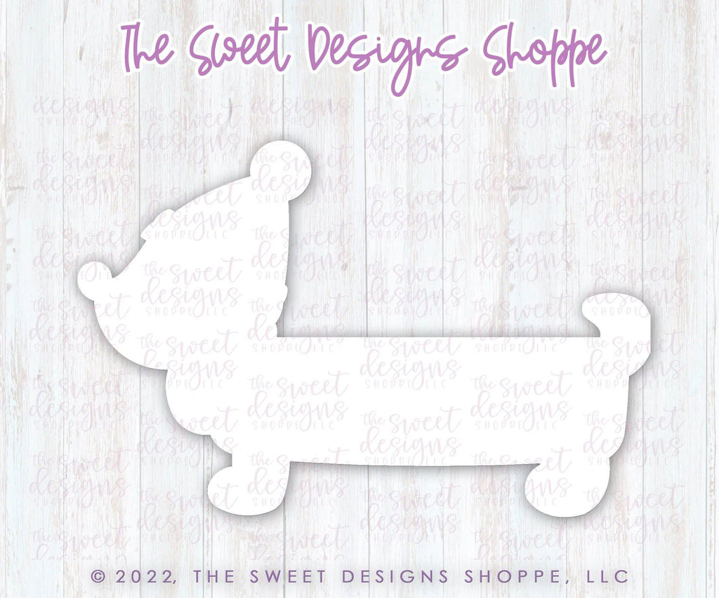 Cookie Cutters - Dachshund Dog with Christmas Hat- Cookie Cutter - The Sweet Designs Shoppe - - ALL, Animal, Animals, Animals and Insects, Christmas, Christmas Cookies, Cookie Cutter, dog, Promocode