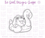 Cookie Cutters - Dachshund on Flamingo - Cookie Cutter - The Sweet Designs Shoppe - TSDS - - ALL,Animal,Animals,Animals and Insects,be still bakery,bestillbakery,Cookie Cutter,Dachshund on flamingo,Dachshund on float,dog,Megan Hamer,Promocode,STL,summer dog,summer set animals