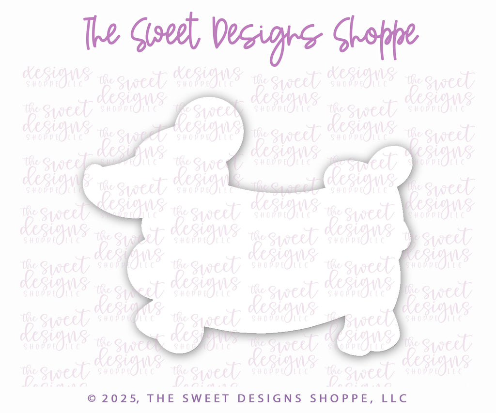 Cookie Cutters - Dachshund with Christmas Ornaments - Cookie Cutter - The Sweet Designs Shoppe - TSDS - - ALL,Animal,Animals,Animals and Insects,be still bakery,bestillbakery,Christmas,Christmas / Winter,Cookie Cutter,dog,Megan Hamer,new,Promocode,STL