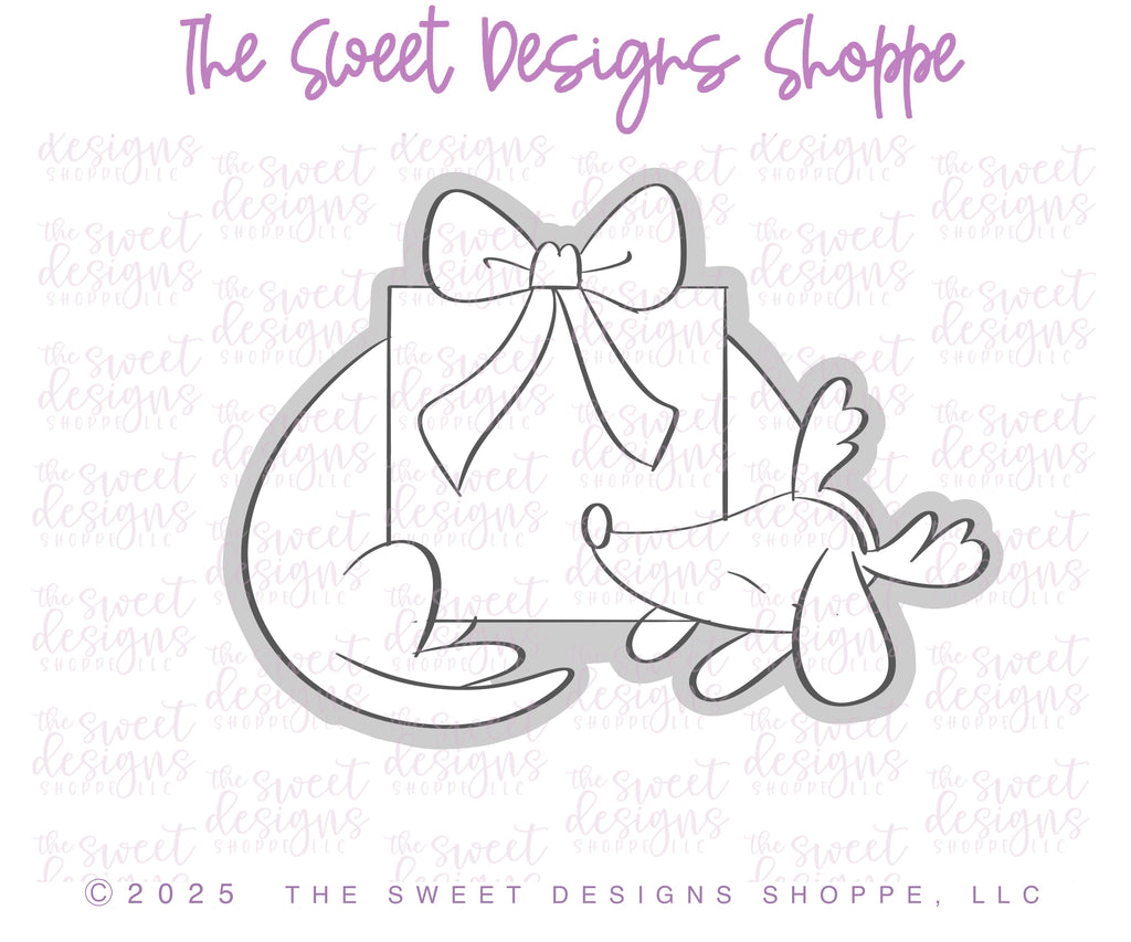 Cookie Cutters - Dachshund with Reindeer Antlers - Cookie Cutter - The Sweet Designs Shoppe - TSDS - - ALL,Animal,Animals,Animals and Insects,be still bakery,bestillbakery,Christmas,Christmas / Winter,Cookie Cutter,dog,Megan Hamer,new,Promocode,STL