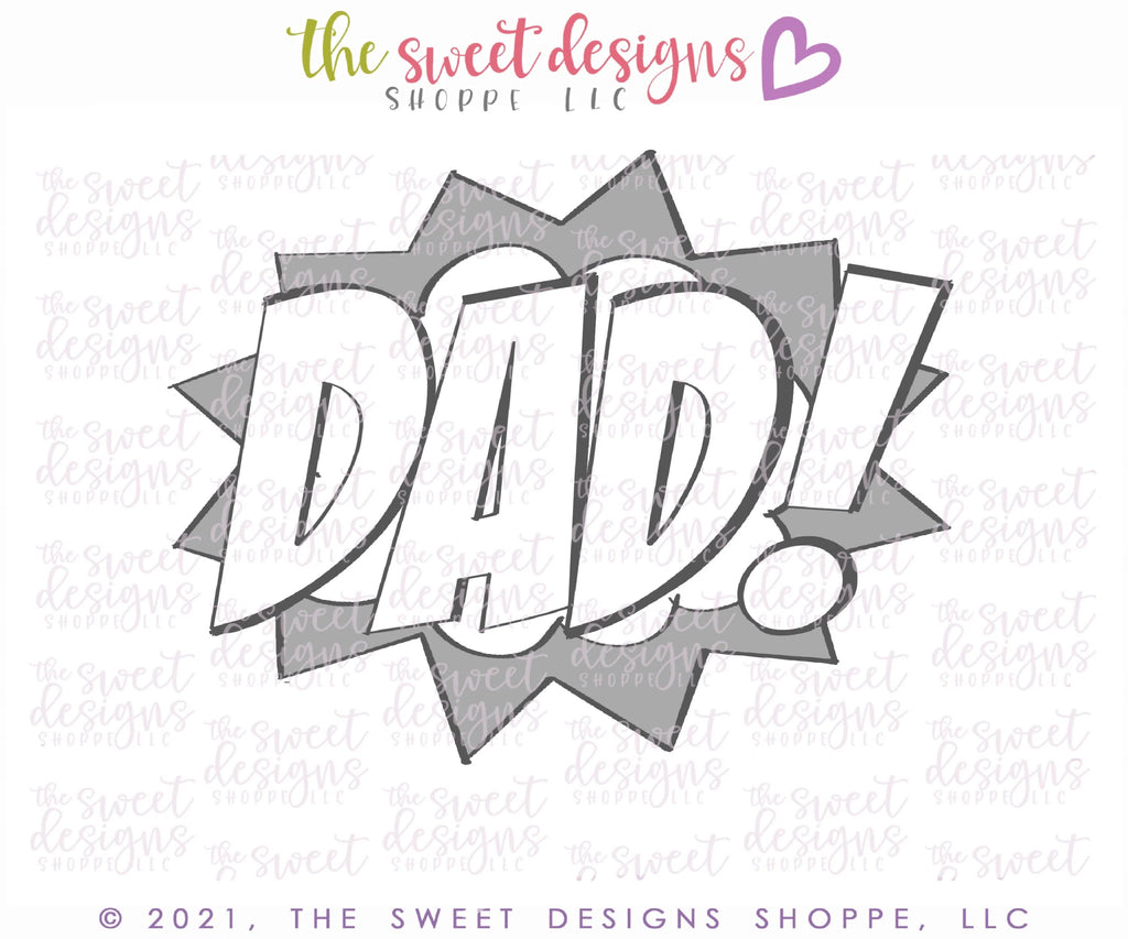 Cookie Cutters - DAD! Nomenclature - Plaque - Cookie Cutter - Sweet Designs Shoppe - - ALL, Cookie Cutter, dad, Father, father's day, grandfather, Plaque, Plaques, PLAQUES HANDLETTERING, Promocode