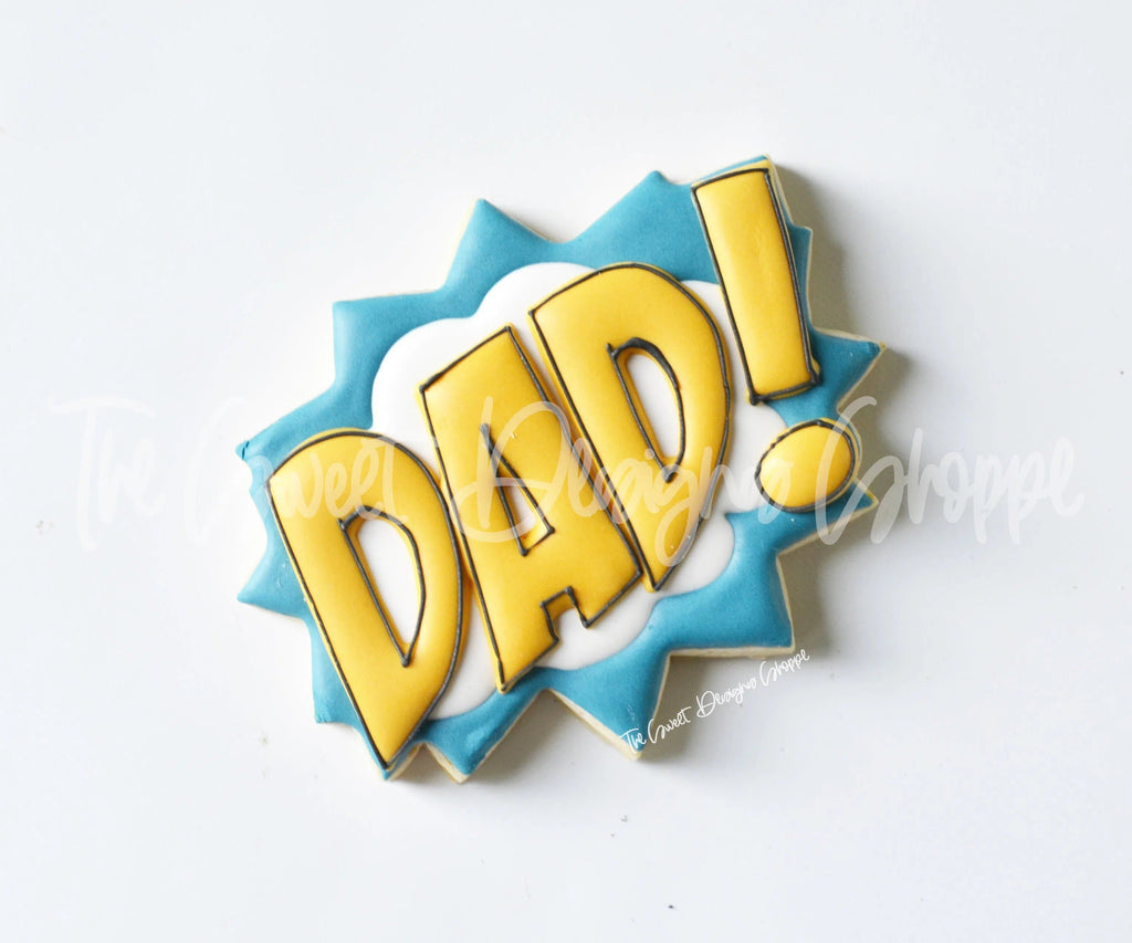 Cookie Cutters - DAD! Nomenclature - Plaque - Cookie Cutter - The Sweet Designs Shoppe - - ALL, Cookie Cutter, dad, Father, father's day, grandfather, Plaque, Plaques, PLAQUES HANDLETTERING, Promocode