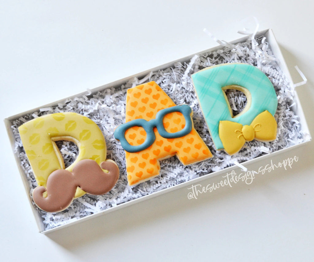 Cookie Cutters - DAD Set - Set of 3 - Cookie Cutters - The Sweet Designs Shoppe - TSDS - - 051520,ALL,Cookie Cutter,dad,Father,father's day,grandfather,Lettering,Mini Sets,Promocode,regular sets,Set,sets,STL