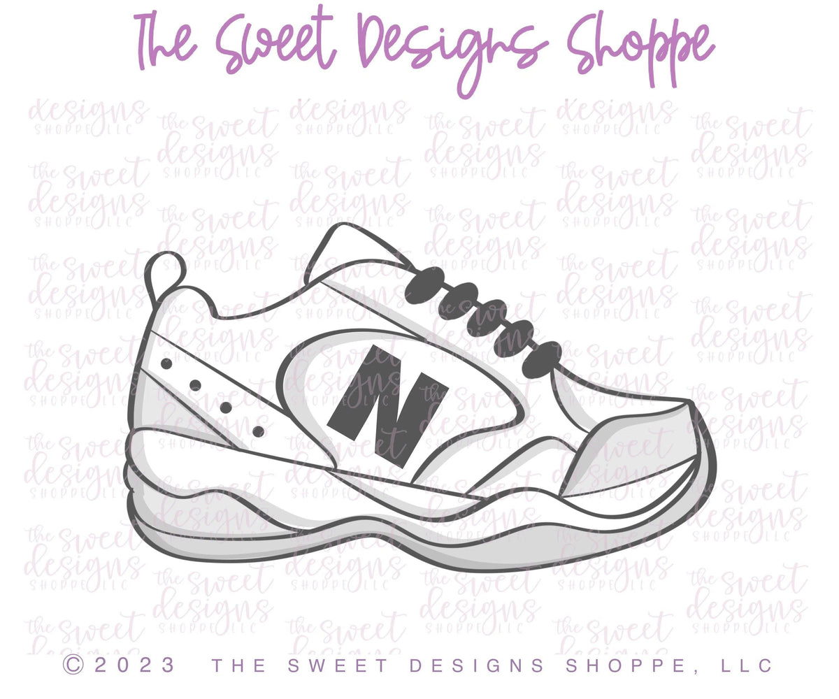Cookie Cutters - Dad Tennis Shoe - Cookie Cutter - The Sweet Designs Shoppe - TSDS - - Accesories,Accessories,accessory,ALL,Clothing / Accessories,Cookie Cutter,dad,Father,Fathers Day,grandfather,pickle ball,pickleball,Promocode,runner,running,Shoe,Shoes,Sneakers,sport,sports,STL,tennis