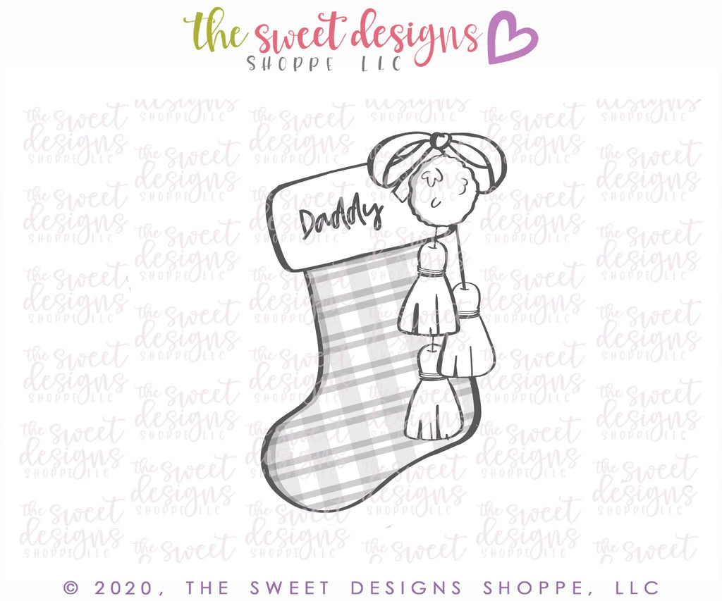 Cookie Cutters - Daddy Stocking - Cookie Cutter - Sweet Designs Shoppe - - ALL, Christmas, Christmas / Winter, Christmas Cookies, Cookie Cutter, mom, mother, Promocode