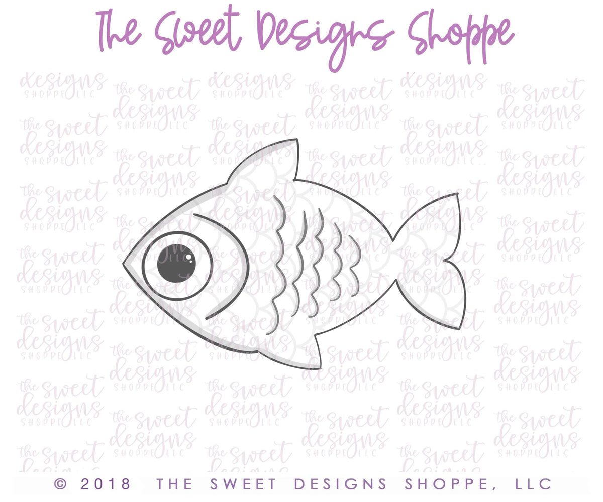 Cookie Cutters - Daddy's Fish - Cookie Cutter - The Sweet Designs Shoppe - TSDS - - ALL,Animal,Animals,Cookie Cutter,dad,Father,father's day,grandfather,mother,Mothers Day,Promocode,STL,summer,under the sea