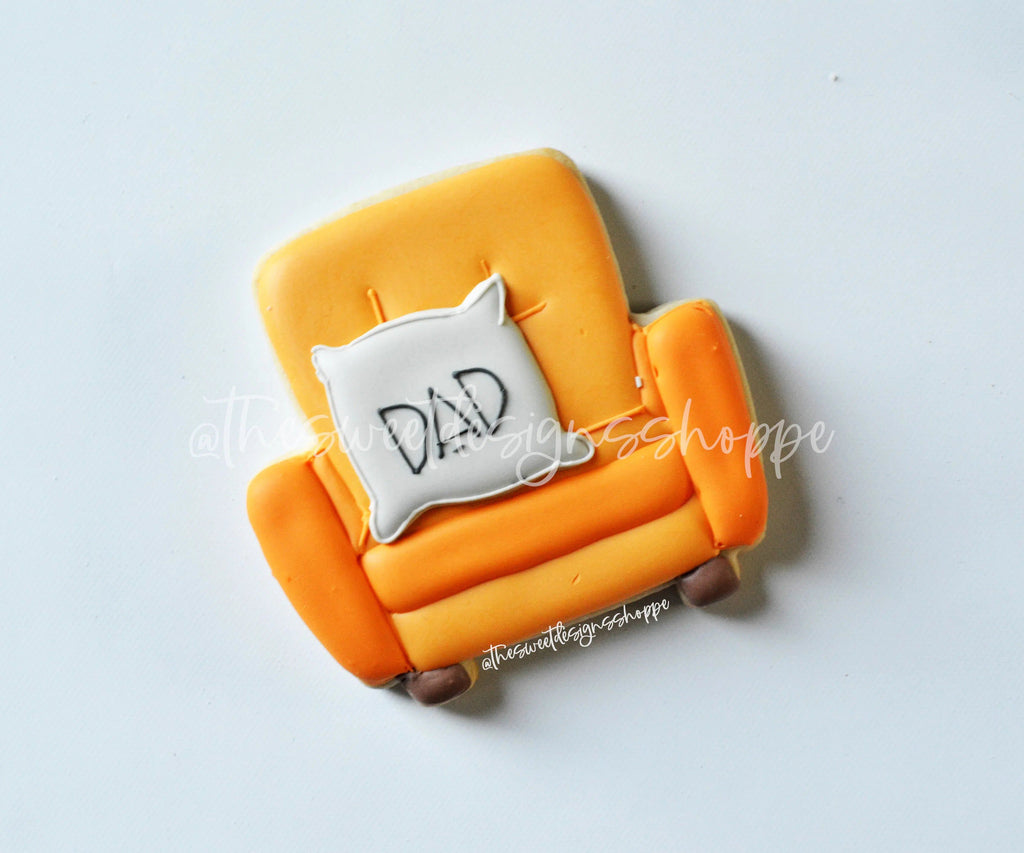 Cookie Cutters - Daddy's Sofa - Cookie Cutter - The Sweet Designs Shoppe - - 051520, ALL, Cookie Cutter, couch, dad, Father, Fathers Day, grandfather, Misc, Miscelaneous, Miscellaneous, Promocode